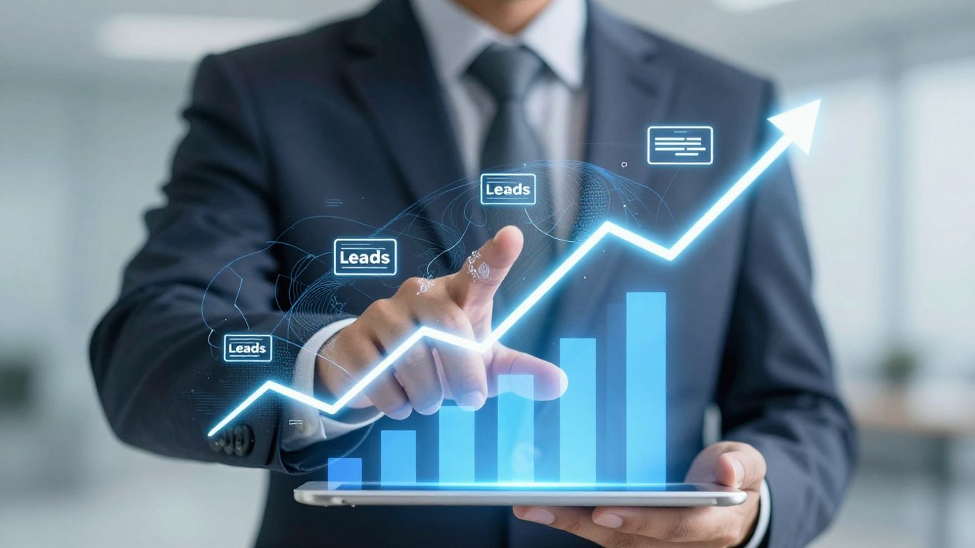 AI agent capturing business leads for growth.