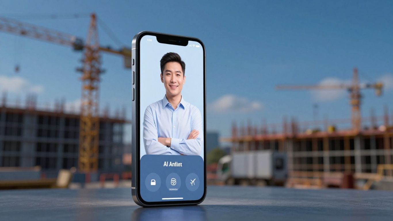 AI receptionist on phone for contractors