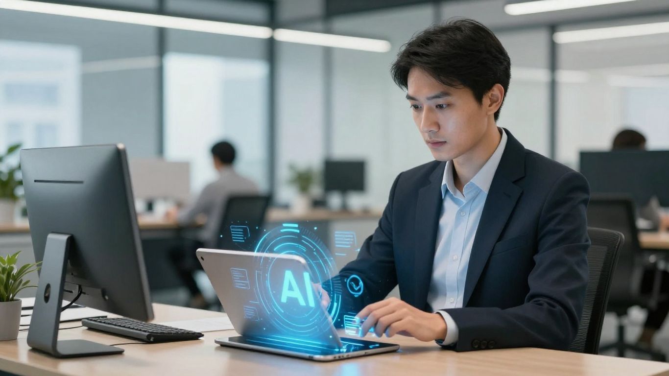 AI phone receptionist assisting business agent