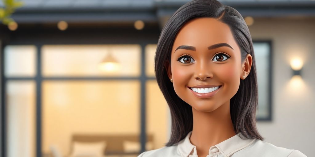 AI receptionist interacting with a real estate client.