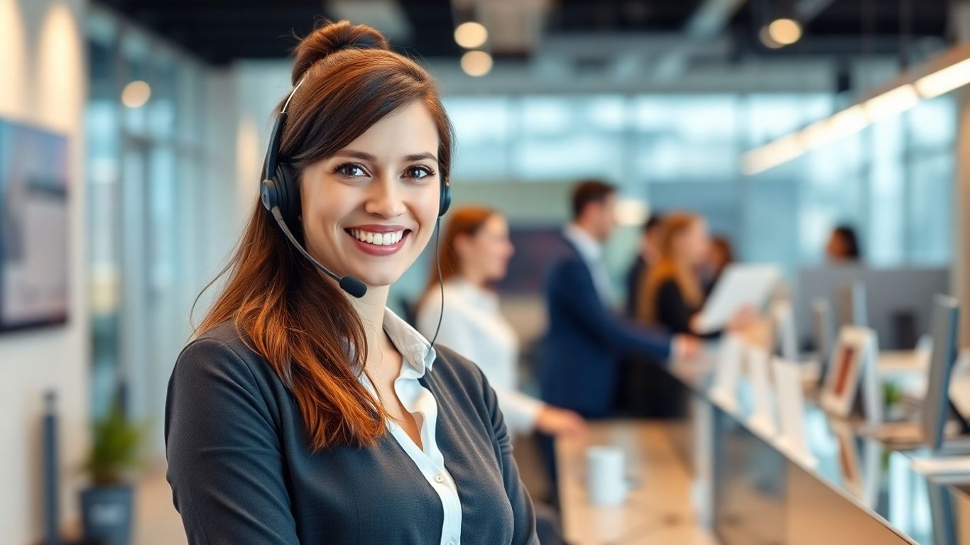 Bilingual virtual receptionist assisting a business.