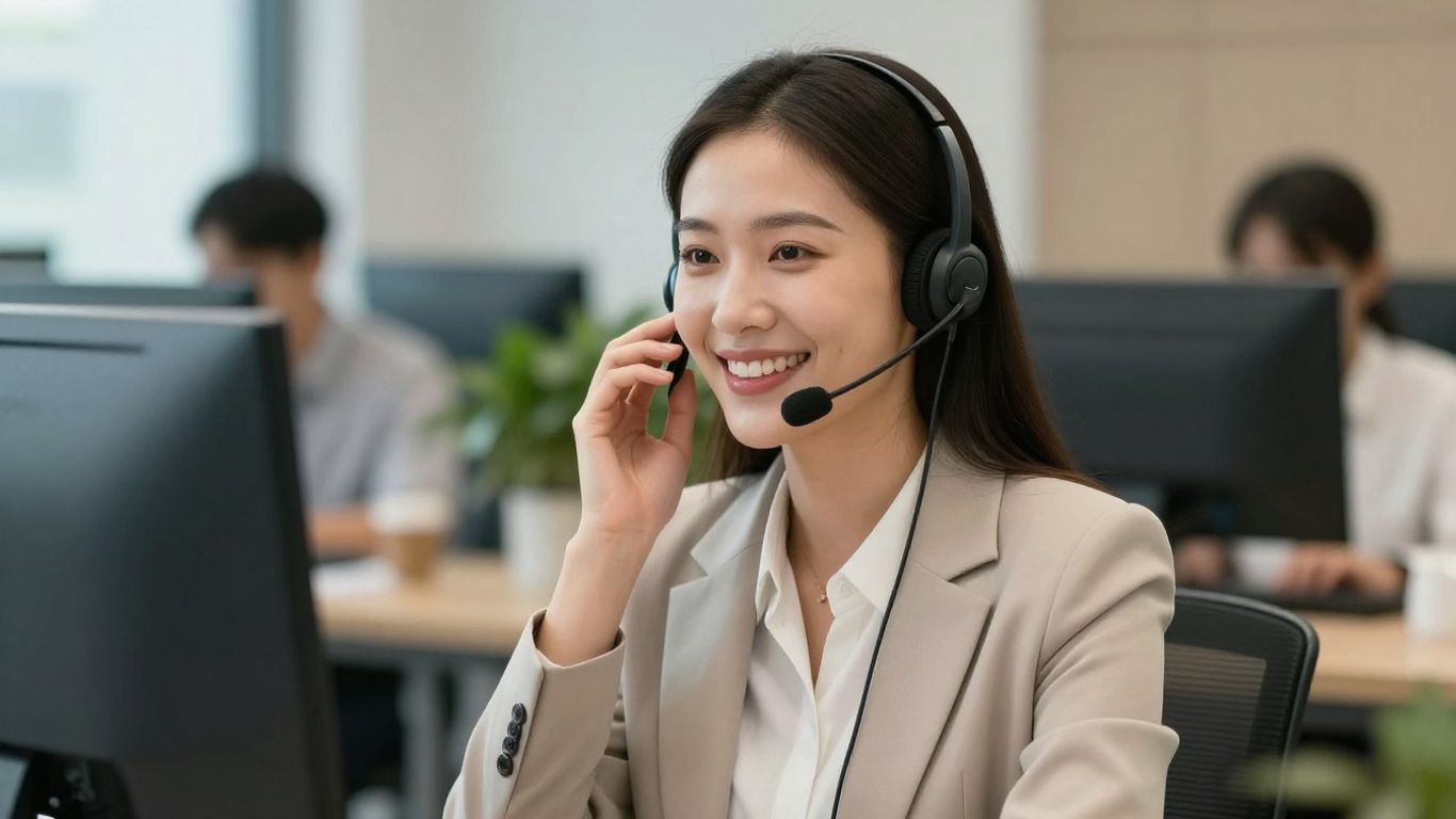 Professional virtual receptionist providing expert business solutions.