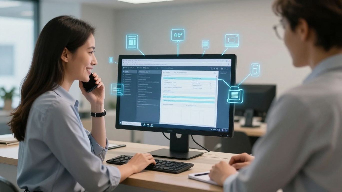Business answering service support hub