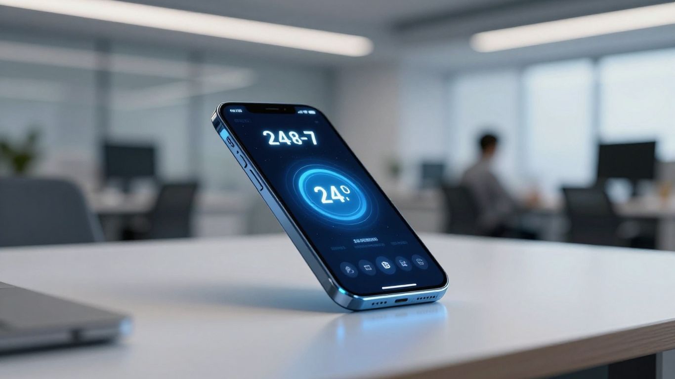 AI phone service interface on a smartphone.