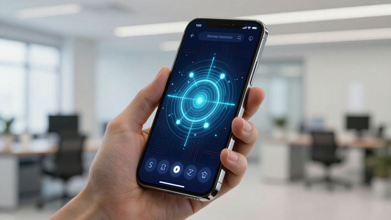 AI call answering system interface on a smartphone.