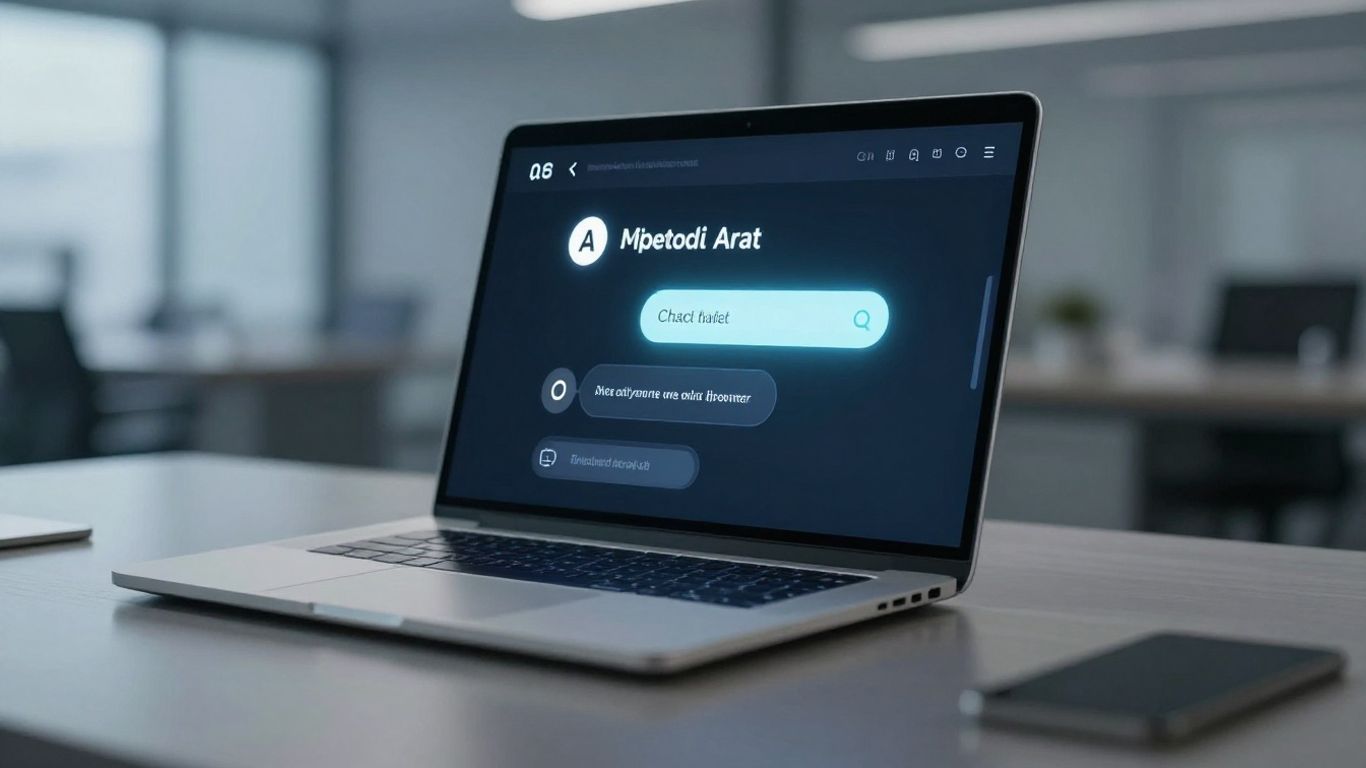 AI chatbot interface on a laptop screen