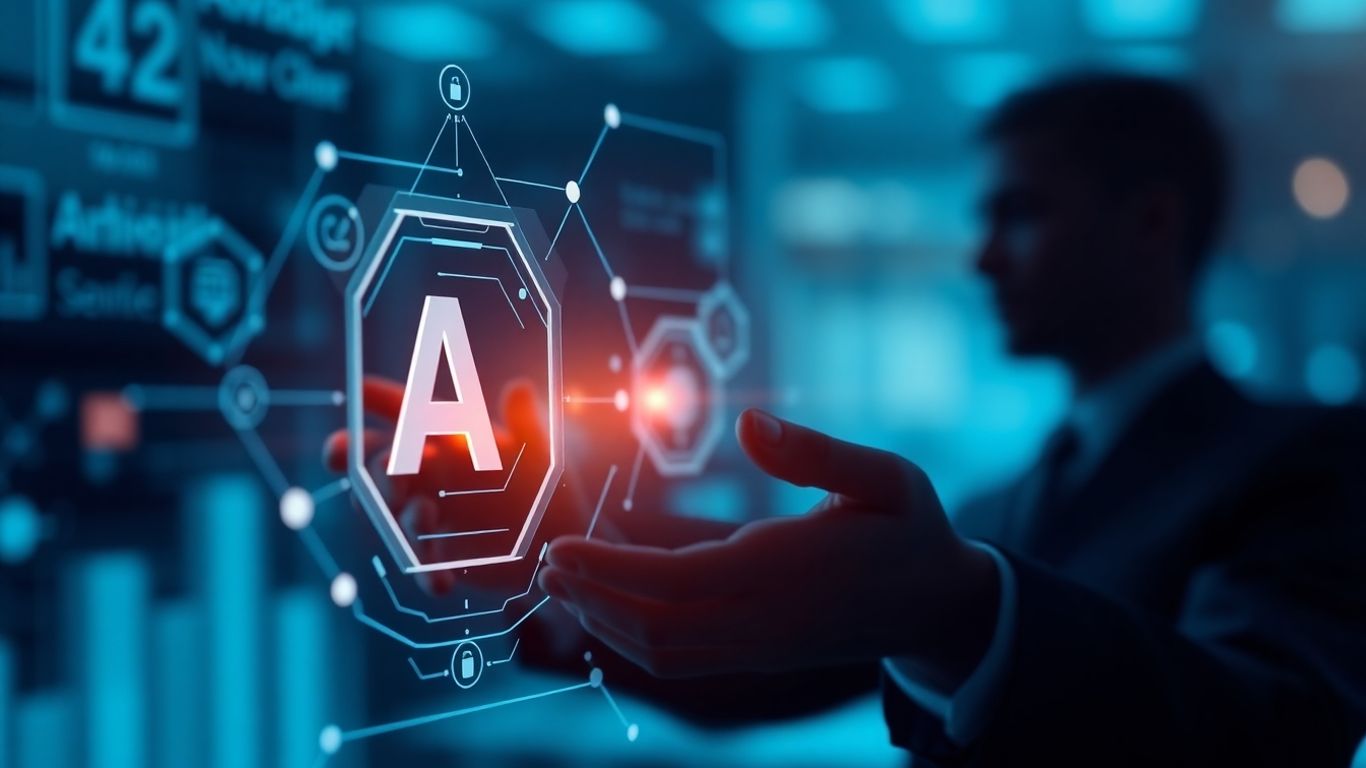 AI appointment setter interface with glowing digital elements.