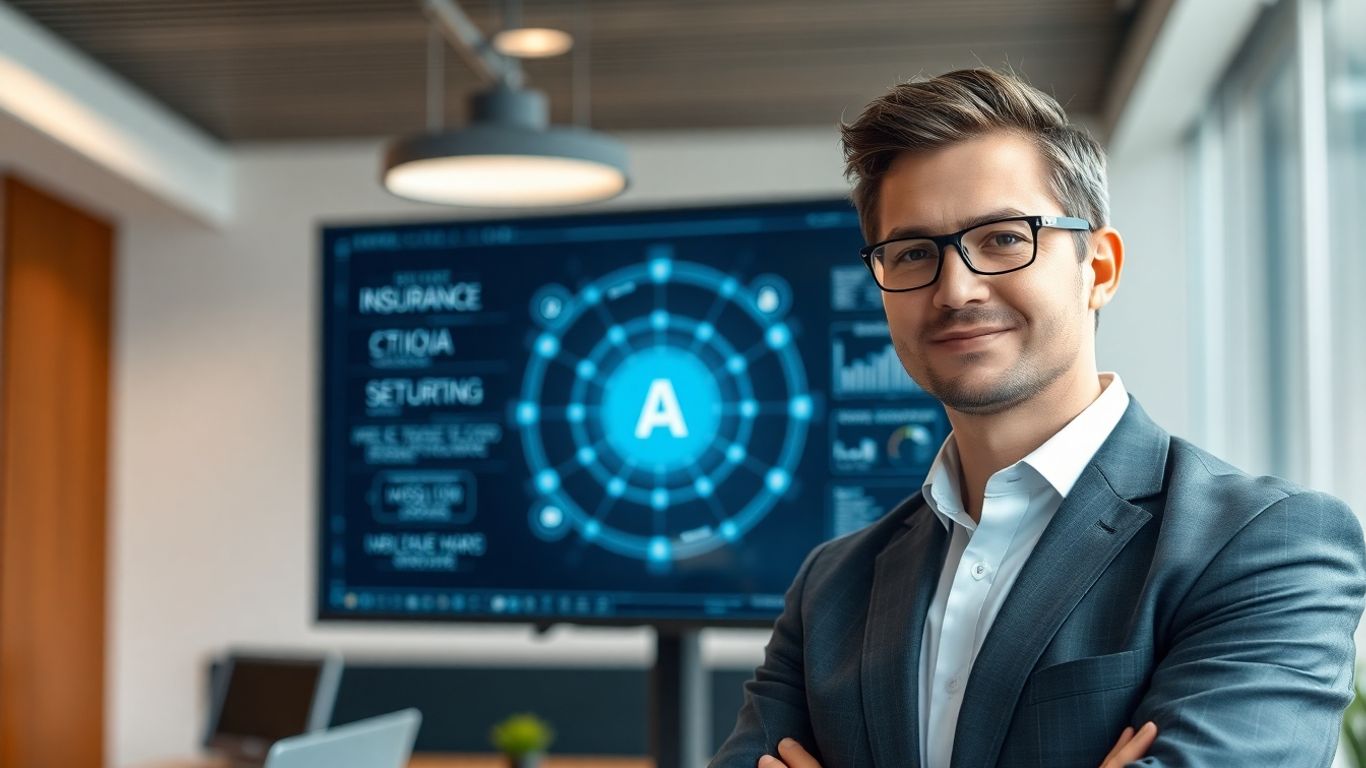 Insurance agent using AI for sales.