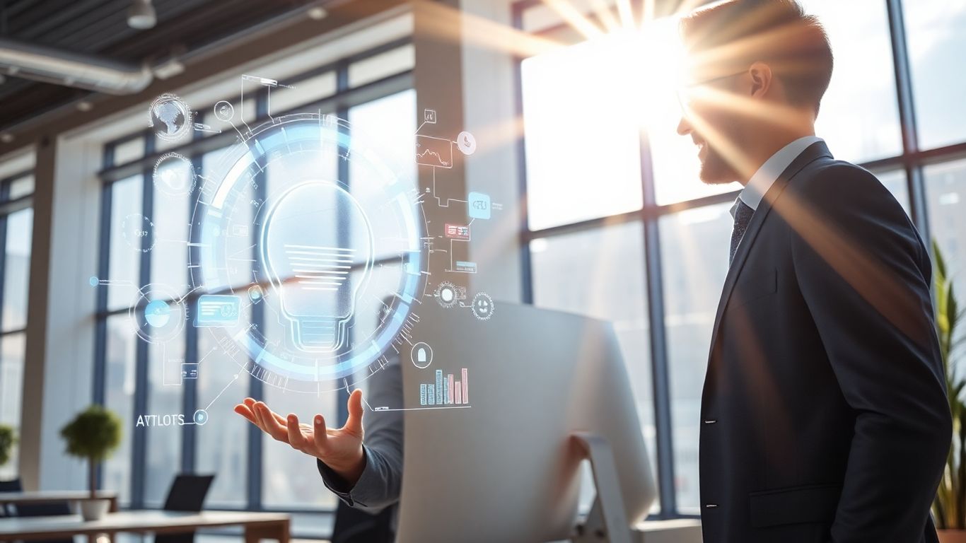 AI sales assistant interface assisting a professional.