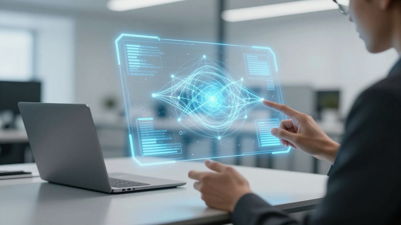 AI interface connecting leads and booking meetings for business growth.