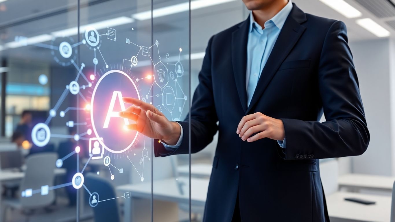 AI appointment setter interface with data flows.