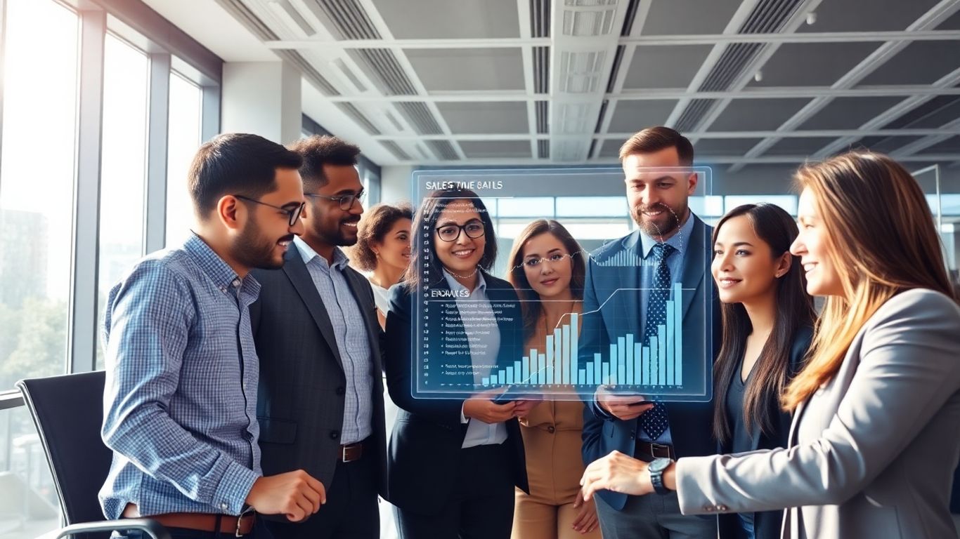 AI sales platform interface with team collaboration.