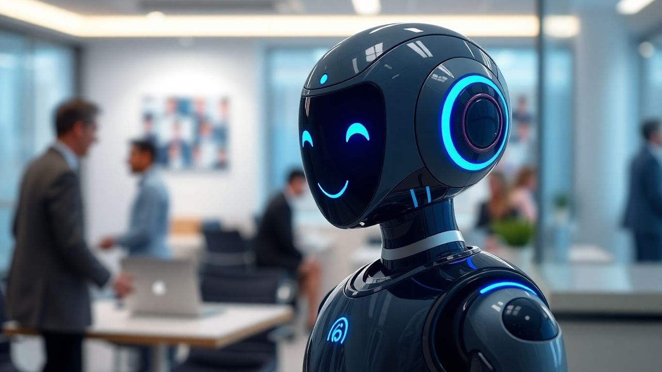 AI receptionist interacting with a business.