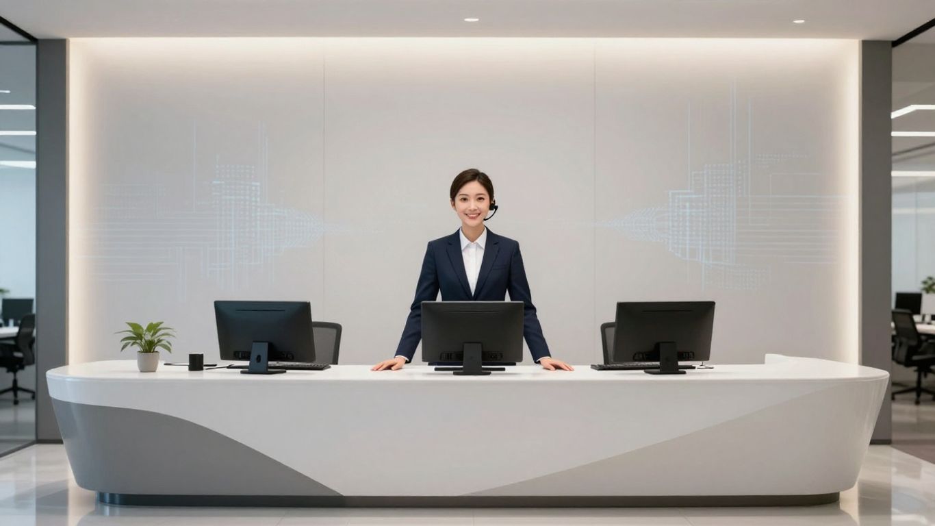AI receptionist assisting a small business.