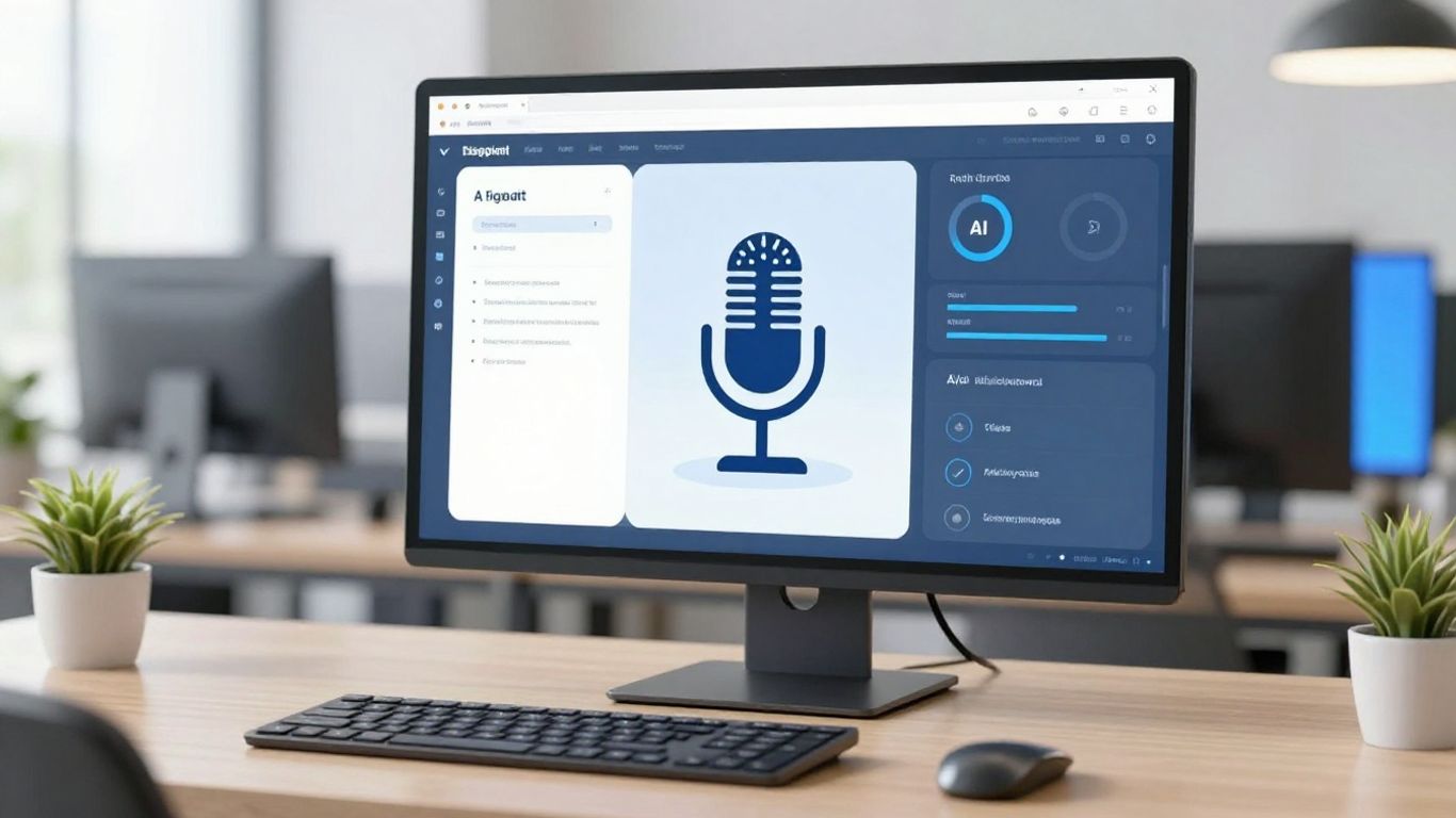 Aloware AI voice agent software interface on a computer.