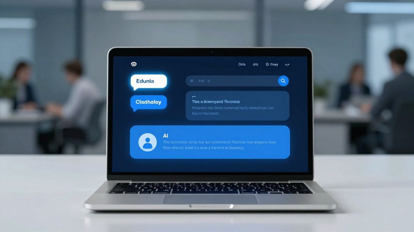 AI chatbot on a laptop screen