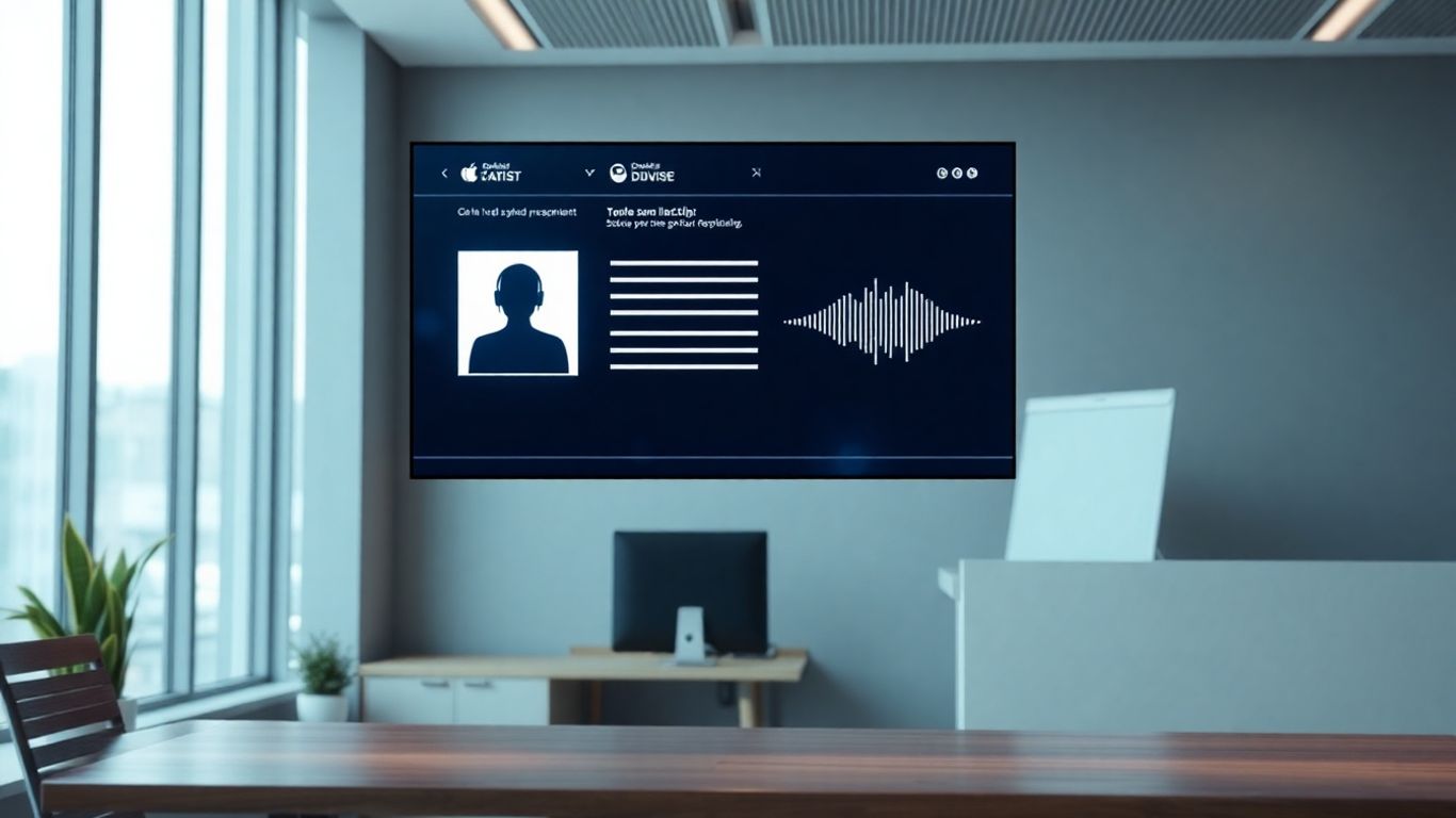 AI voice receptionist interface on screen