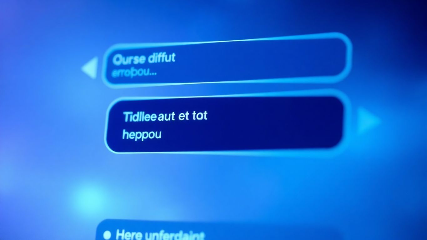 AI chatbot interface with glowing connections.