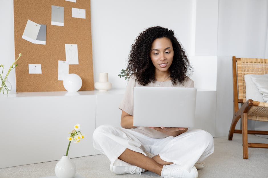 An image of a small business owner happily interacting with a customer through an AI-driven service platform, showcasing a harmonious blend of technology and human touch.