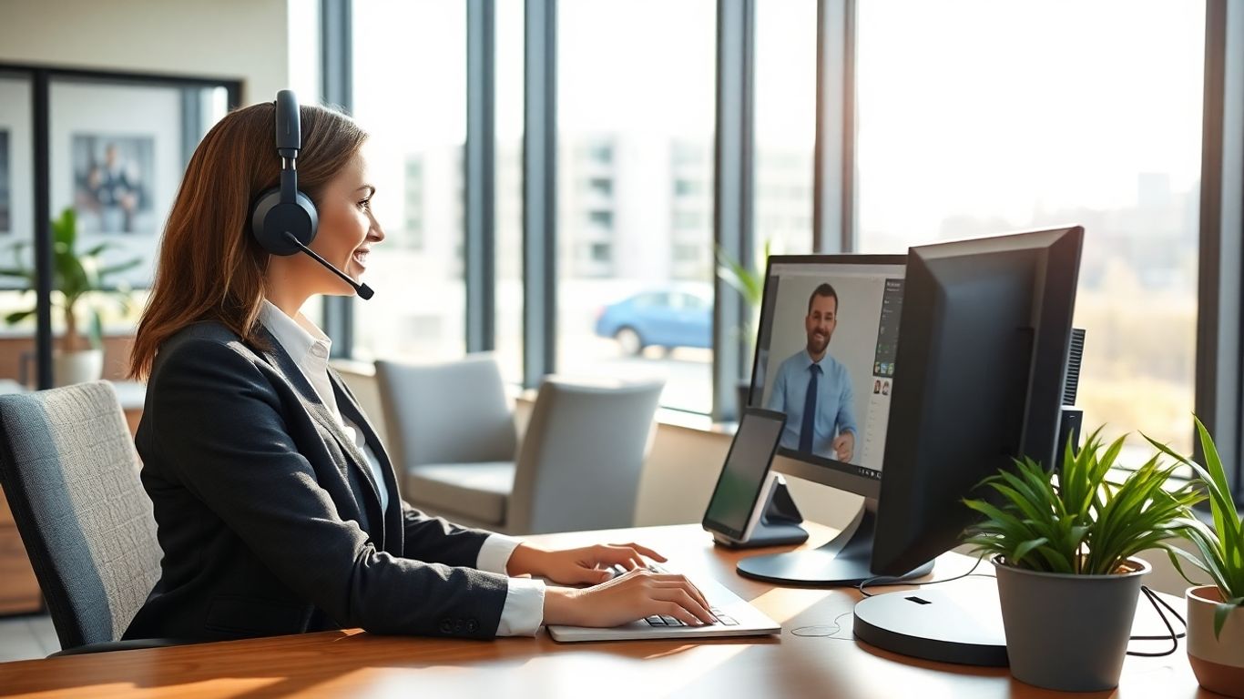 Modern Des Moines office with virtual receptionist technology