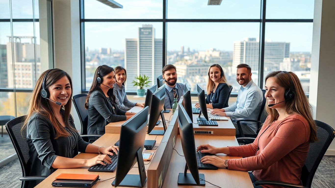 Virtual receptionists in modern Des Moines office environment