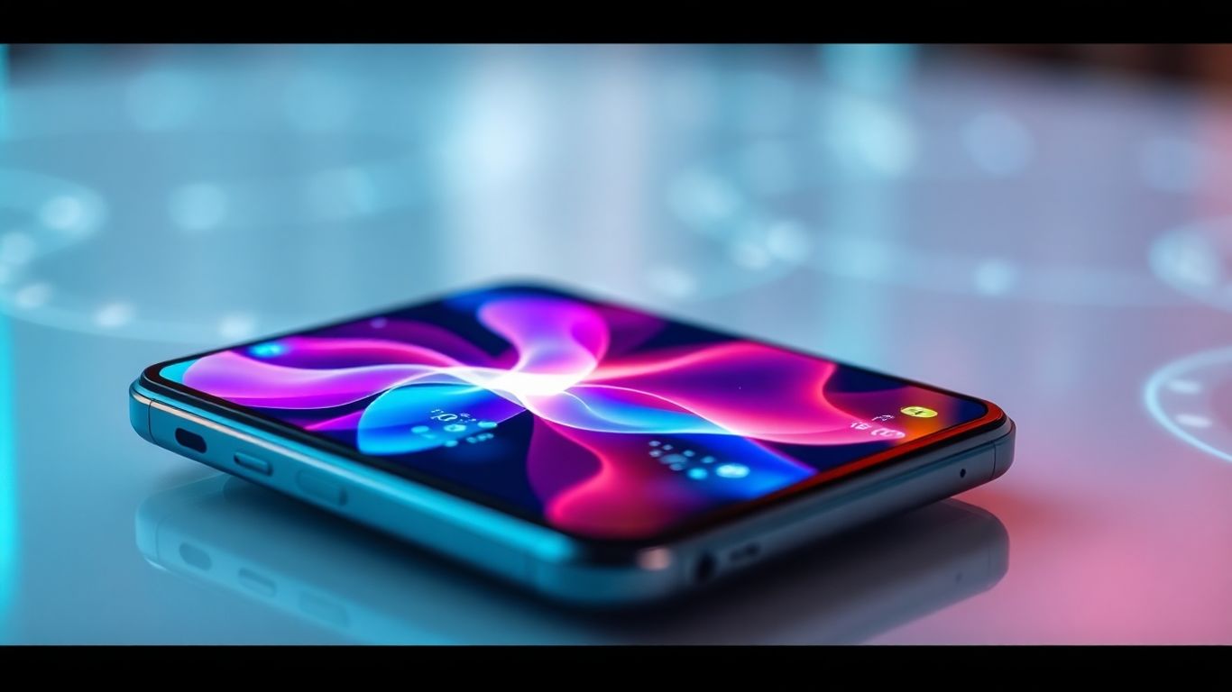 Smartphone displaying AI chatbot interface