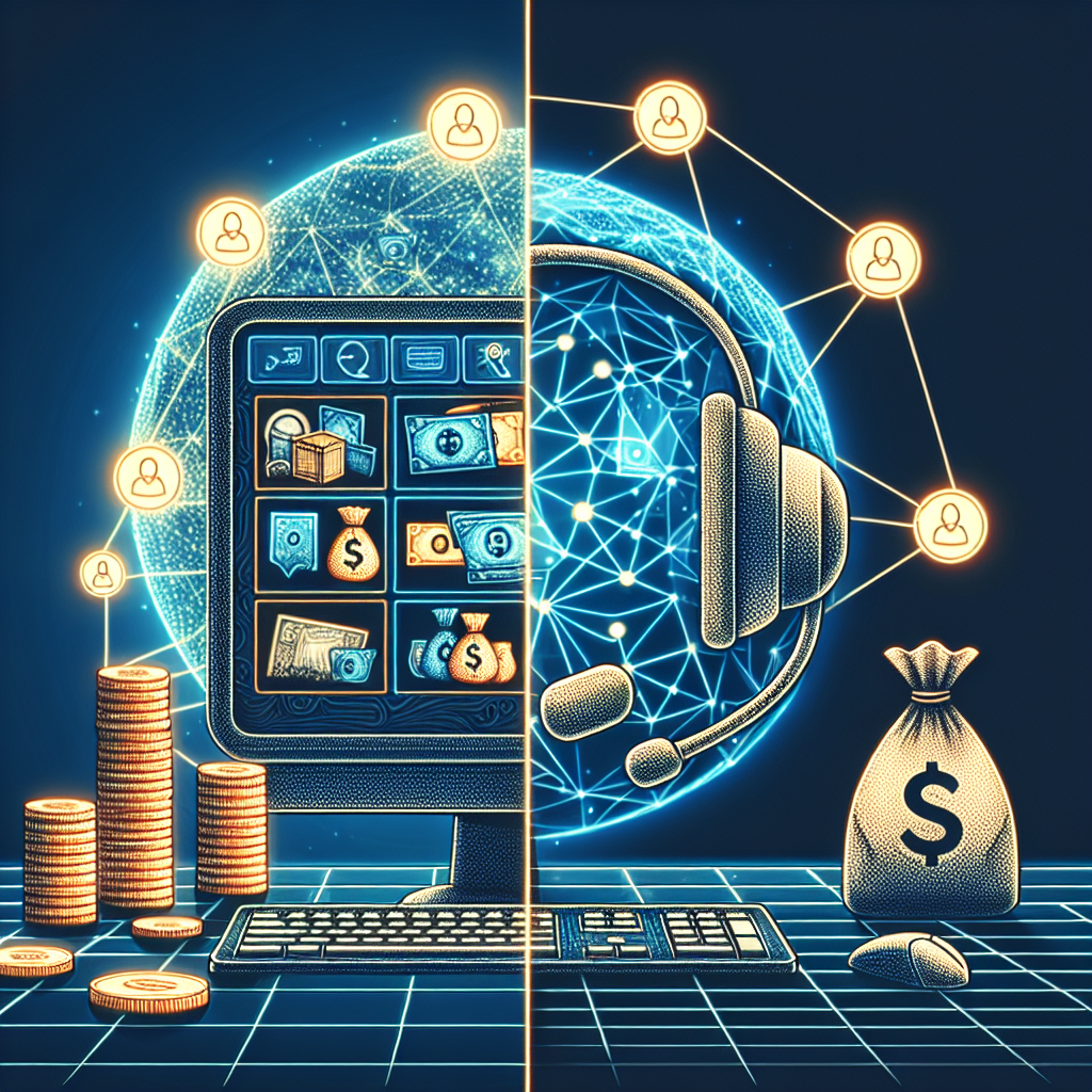 An engaging graphic showing the benefits of affiliate marketing and virtual receptionist services.