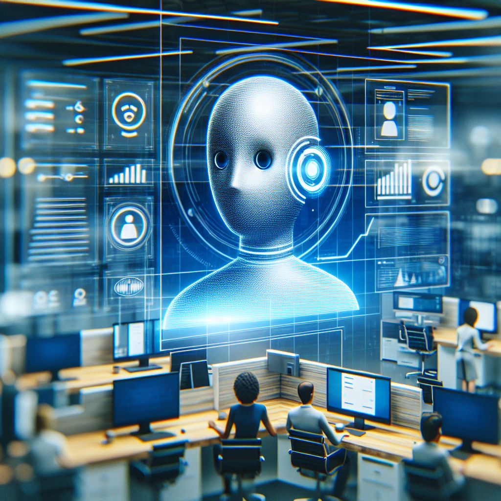 A sleek interface of the My AI Front Desk's AI receptionist application in action