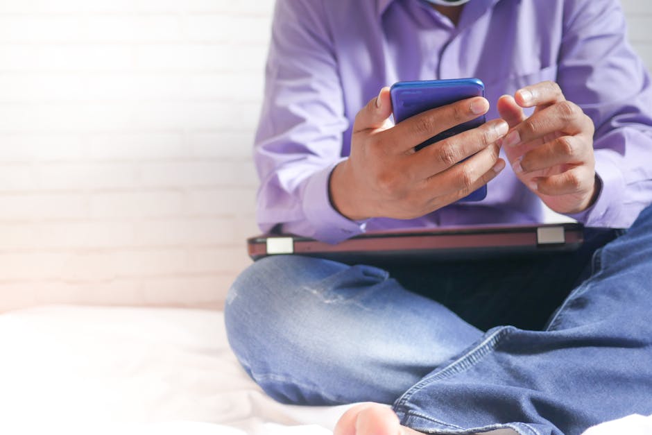 A vibrant collage showcasing different communication tools: phones, messaging apps, and email, with a focus on human interaction.