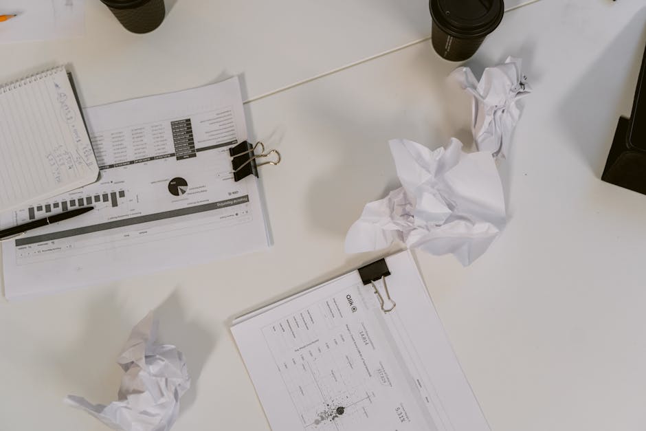 Visual representation of a busy office environment where one person is communicating efficiently with AI technology, showing a calm atmosphere despite the ongoing tasks around.
