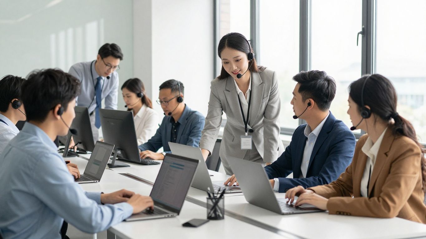 Property management team using AI for customer engagement.