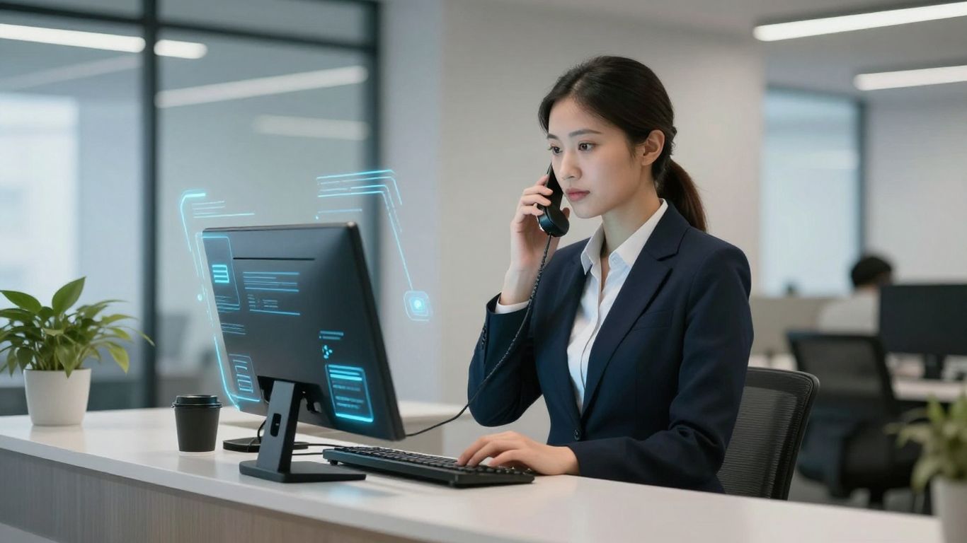 Professional answering service handling property management calls.