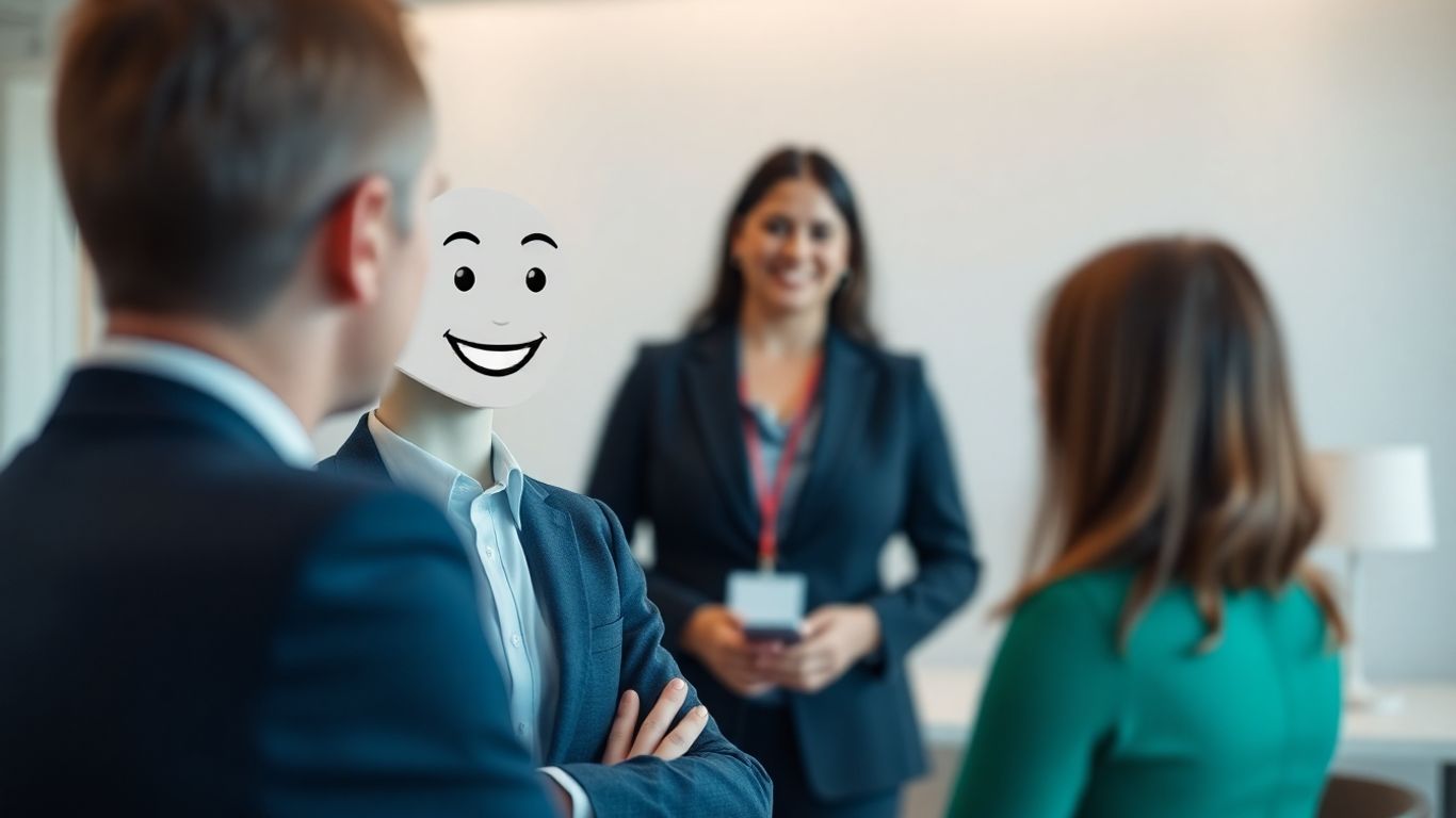 AI receptionist engaging in a conversation with a client.