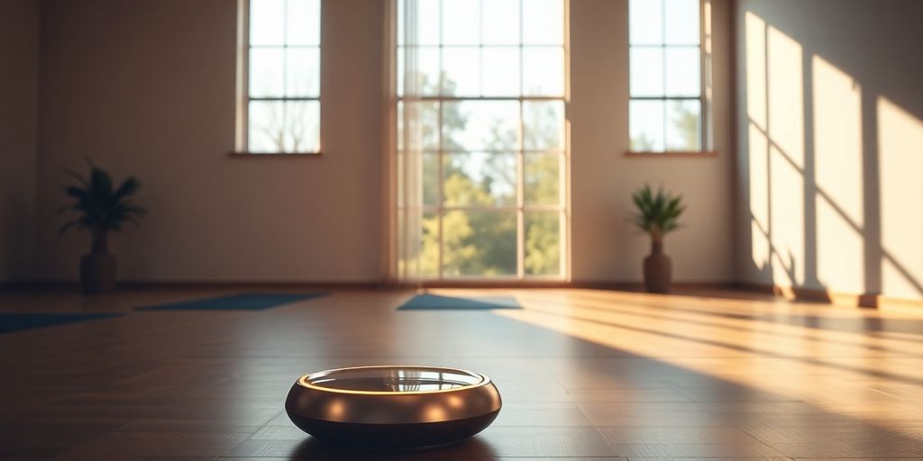 Yoga studio with AI phone system integration.
