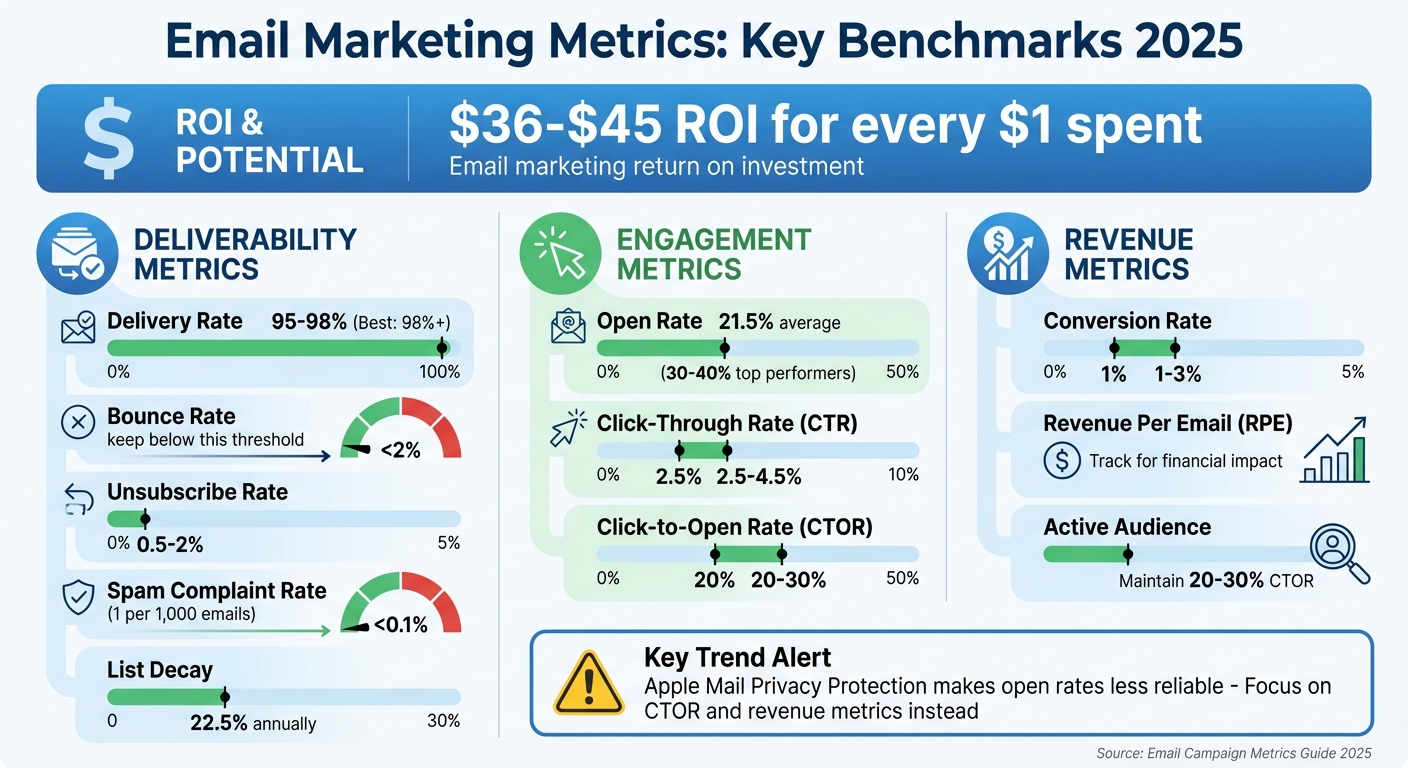 Email Marketing Metrics Benchmarks and KPIs 2025