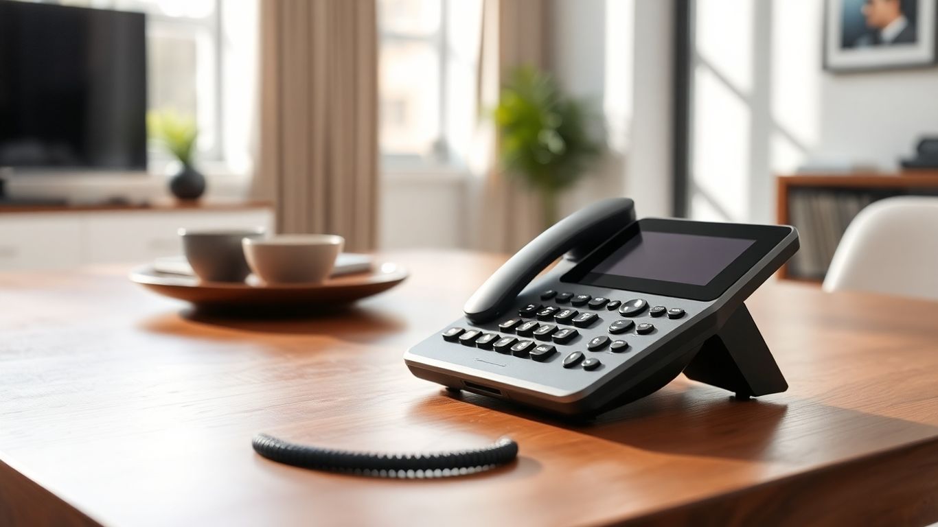 Home phone system with auto attendant features.