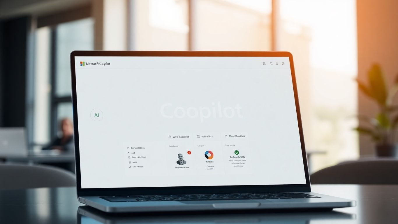 Microsoft Copilot interface on a laptop screen.