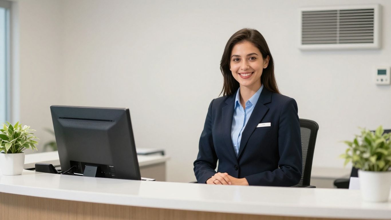 HVAC business receptionist answering calls