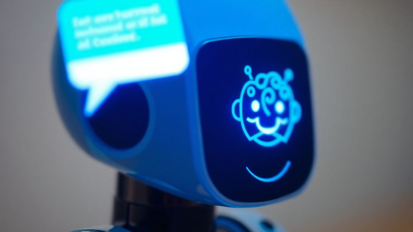HuggingChat AI chatbot interface with blue and white design.