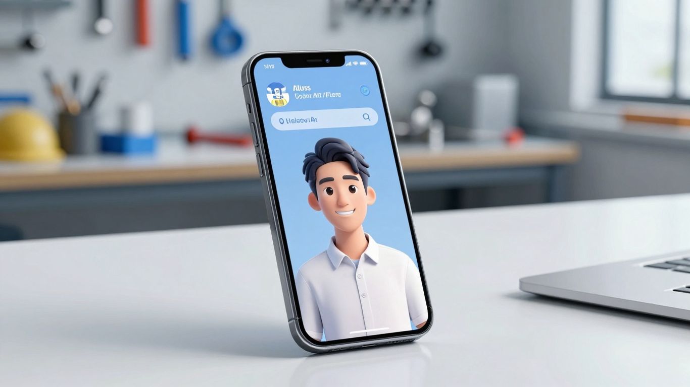 AI receptionist on phone for trades business