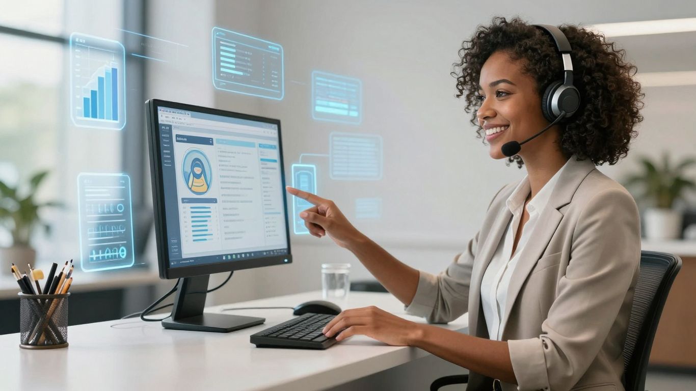 AI receptionist graphic