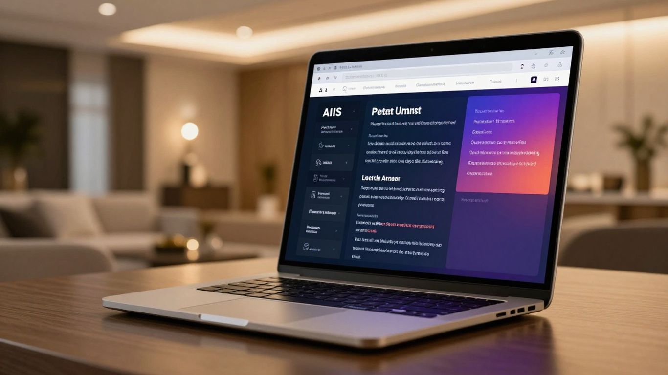 AI real estate listing description on laptop screen
