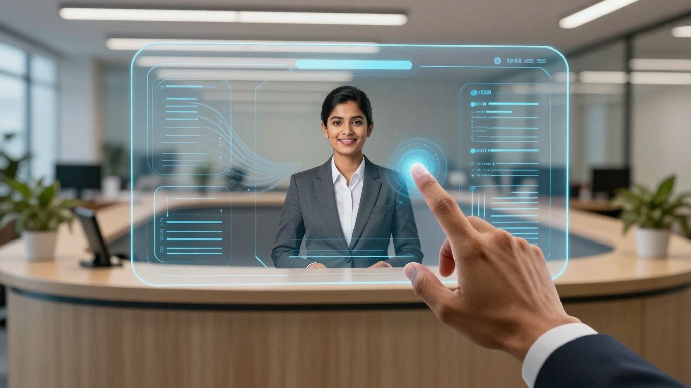 AI phone agent interface on a screen