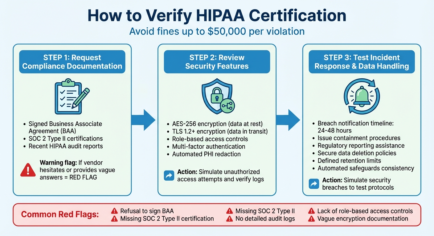 HIPAA Compliance Verification Process for AI Phone Systems