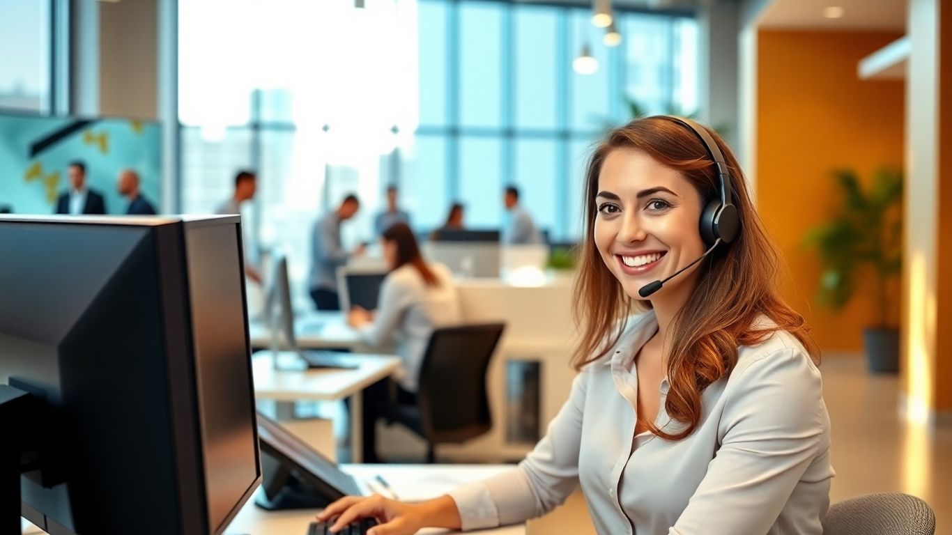 Denver virtual receptionist in modern office workspace