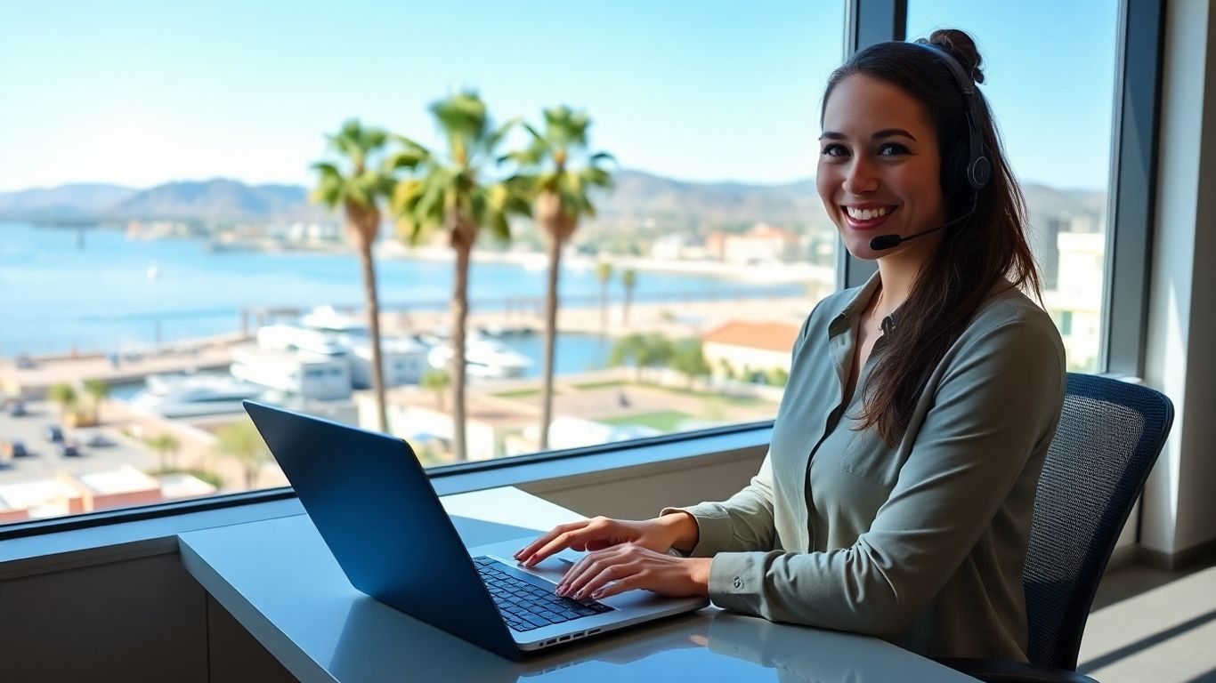 Virtual receptionist in Lake Havasu City office setting