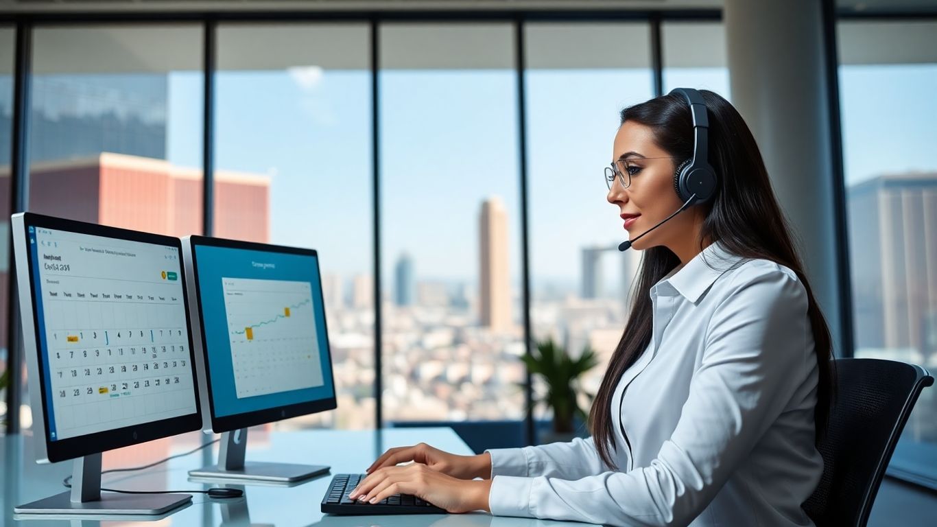 Virtual receptionist managing appointments in Las Vegas office
