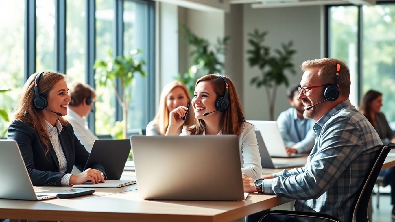 Memphis office professionals with headsets assisting clients