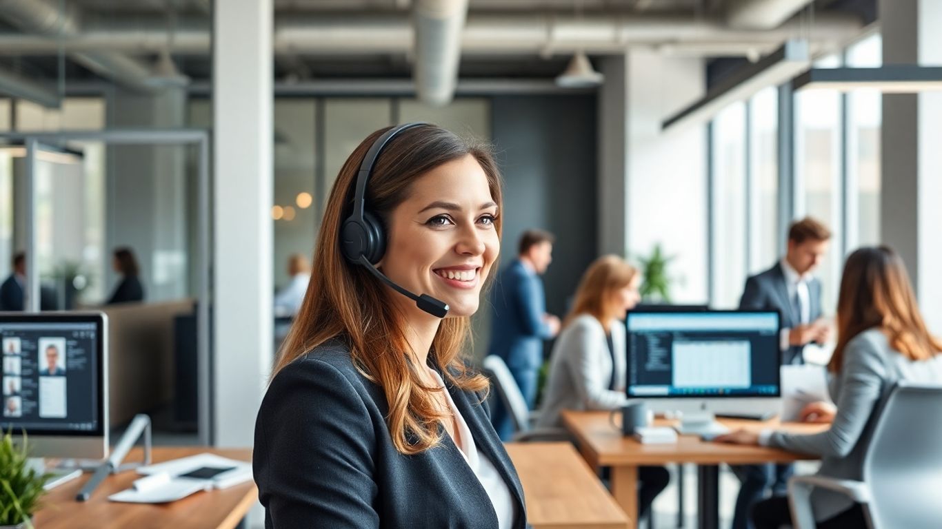 Virtual receptionist managing appointments in Minneapolis office.