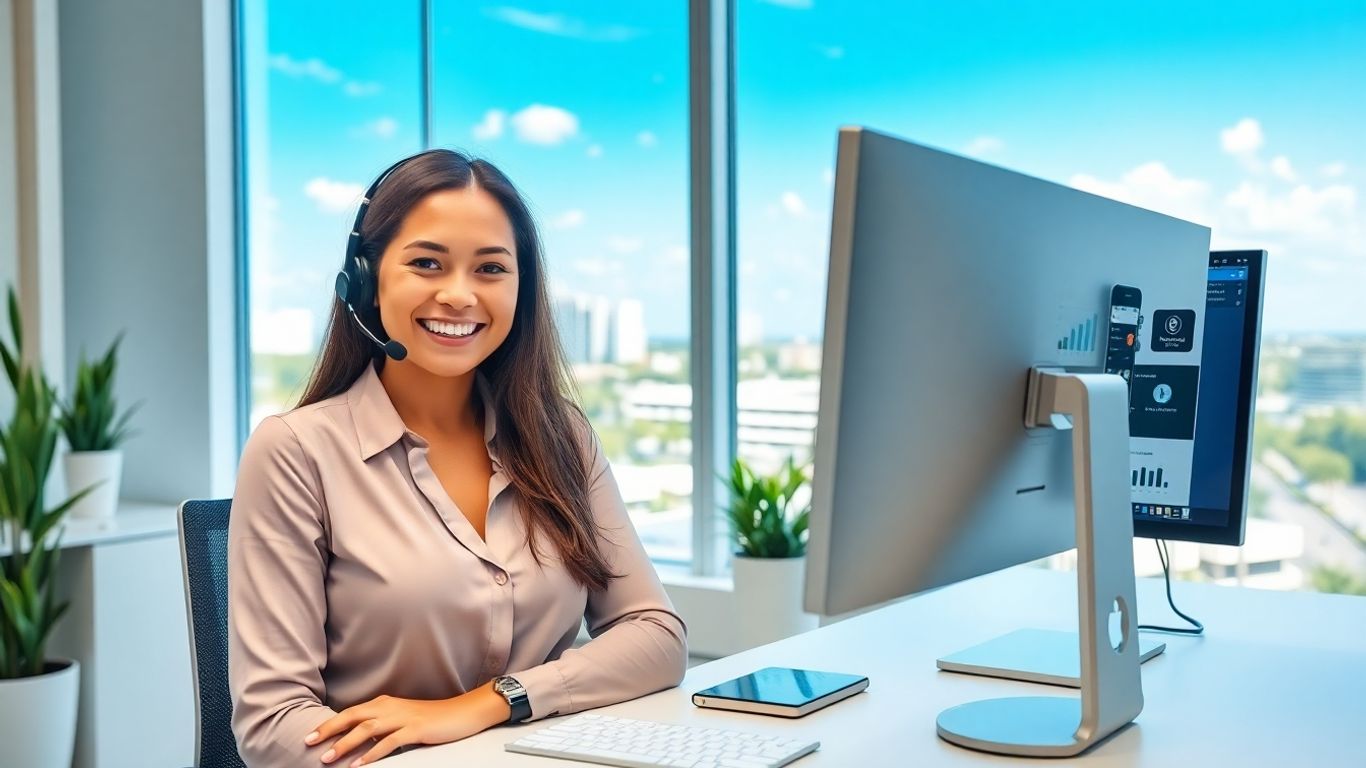 Virtual receptionist in sunny Pompano Beach office